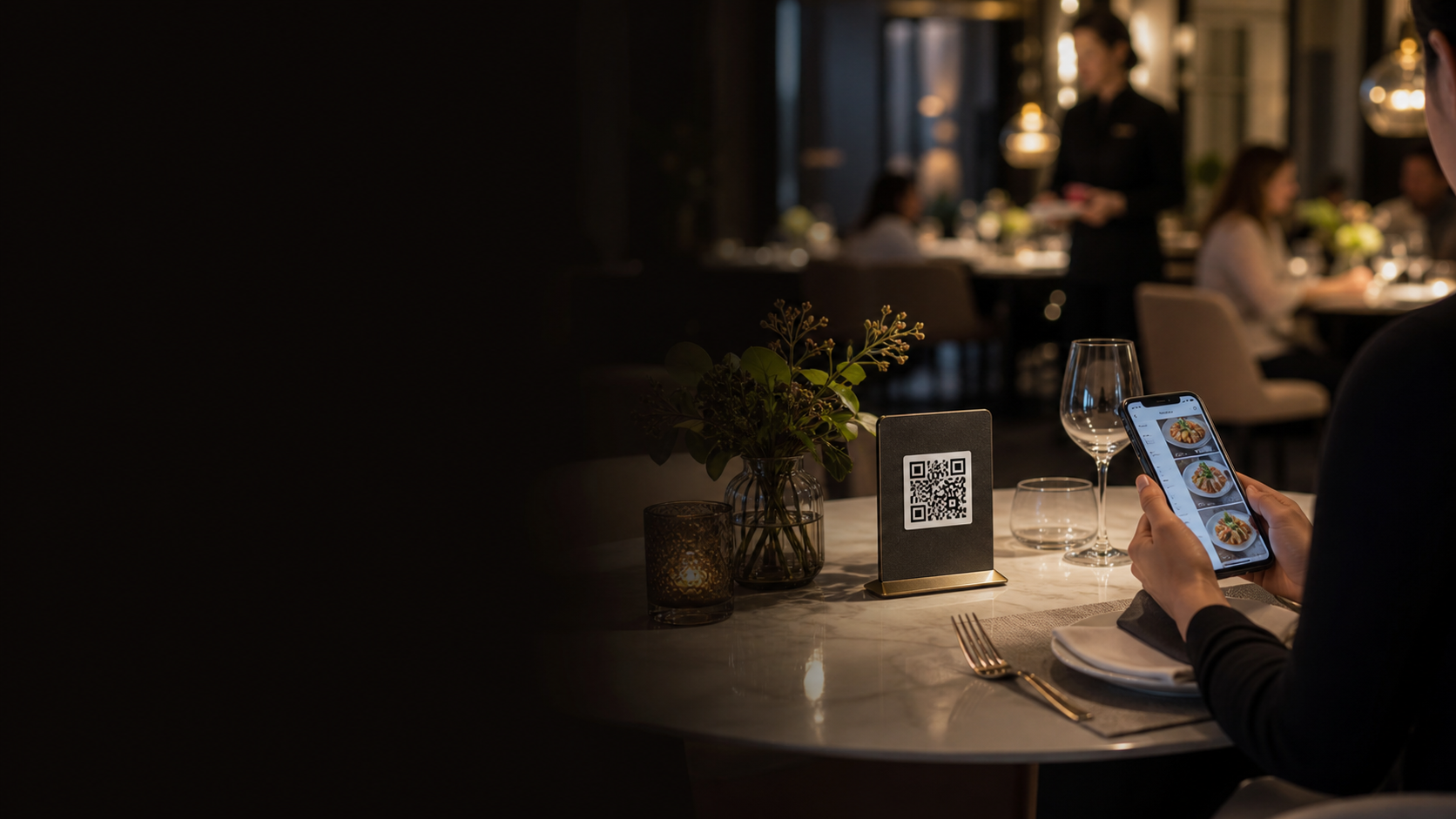 Restaurant QR ordering setup with table menu, phone ordering, and POS routing